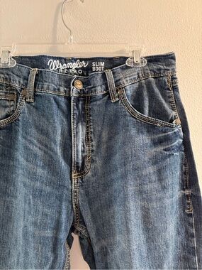 Wrangler Retro Slim Boot Men's Medium Blue Bootcut Jeans